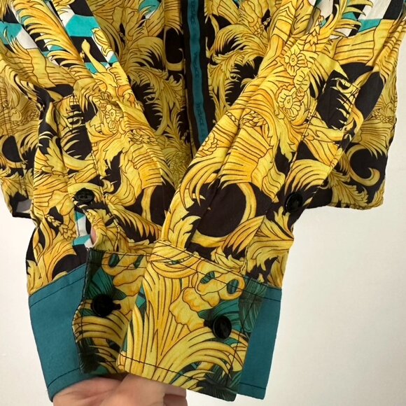 Versace Jeans Cube Baroque Print Sportshirt Button Up Shirt Size S - Picture 5 of 12